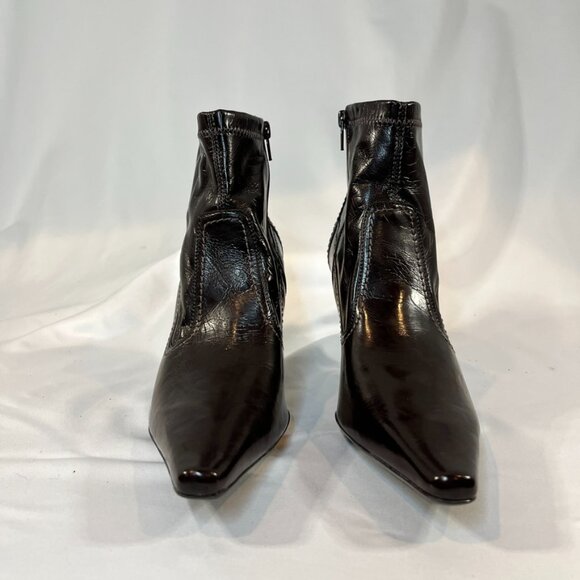 Franco Sarto Dark Brown Leather Ankle Boots | Women’s 7.5 - Picture 2 of 4